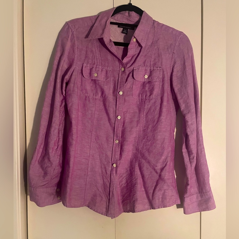 Banana Republic Fuchsia Button Down